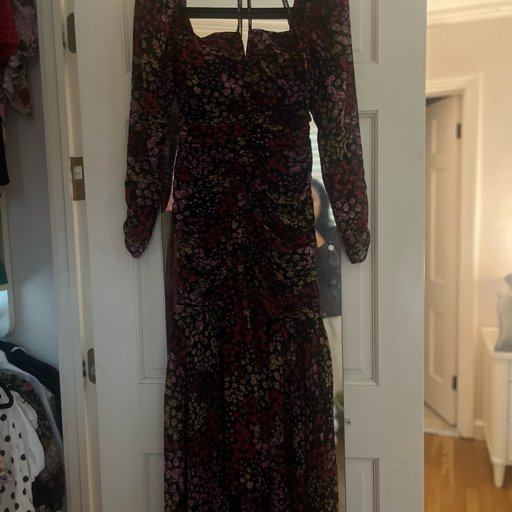 Astr The Label “Athena” Multicolor Floral Long Sleeve Dress